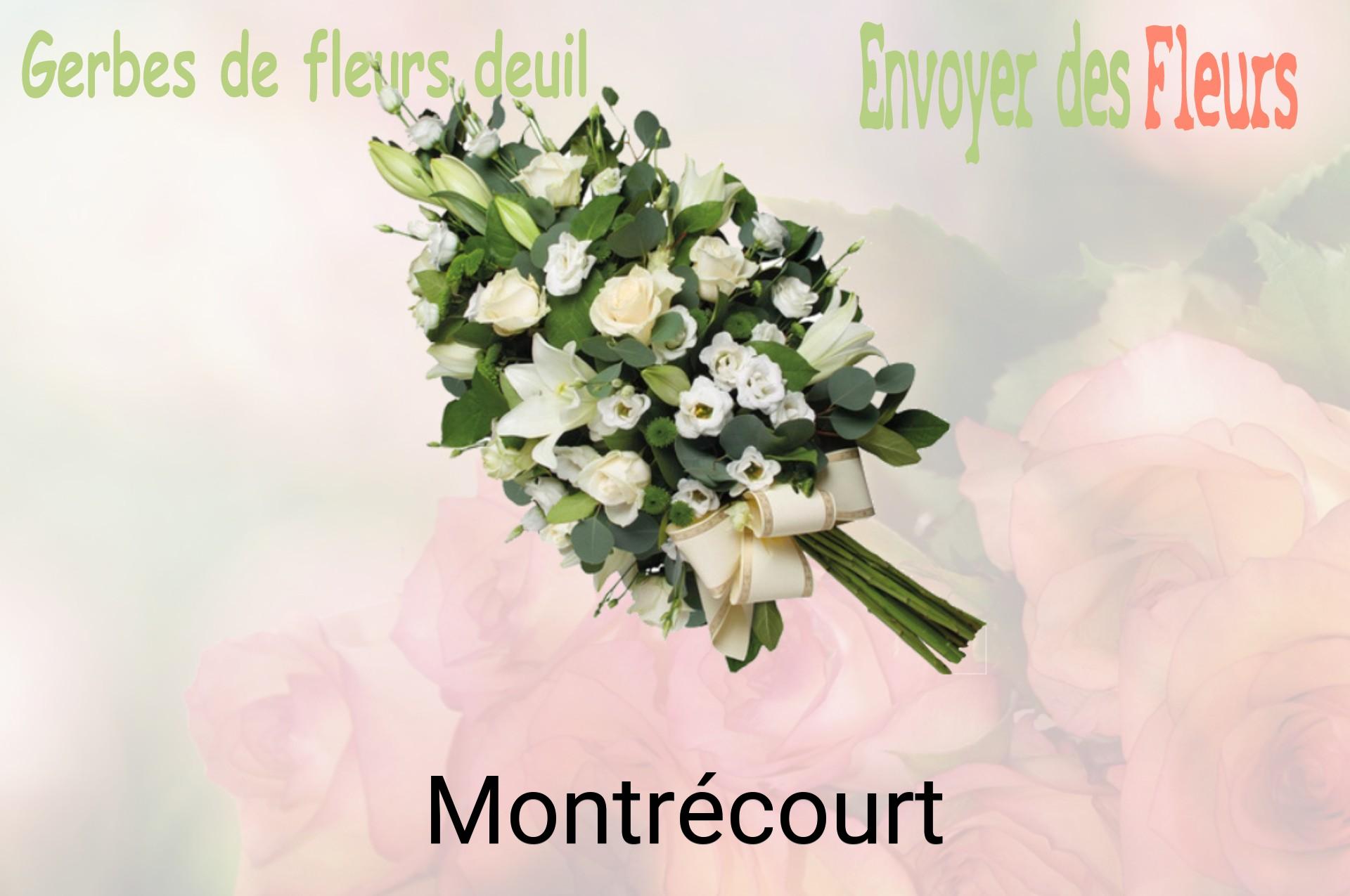 Gerbe de fleurs de deuil livrée à Montrécourt